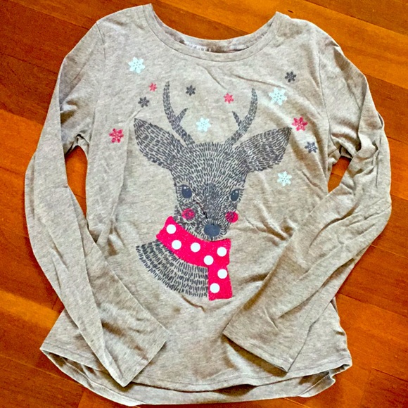 Winter Reindeer Long Sleeve Tee - Picture 1 of 2